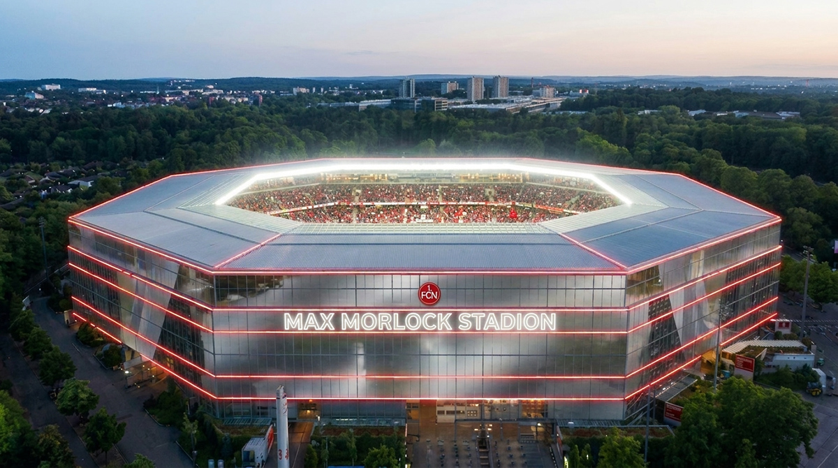Entwurf des neuen Max-Morlock-Stadions