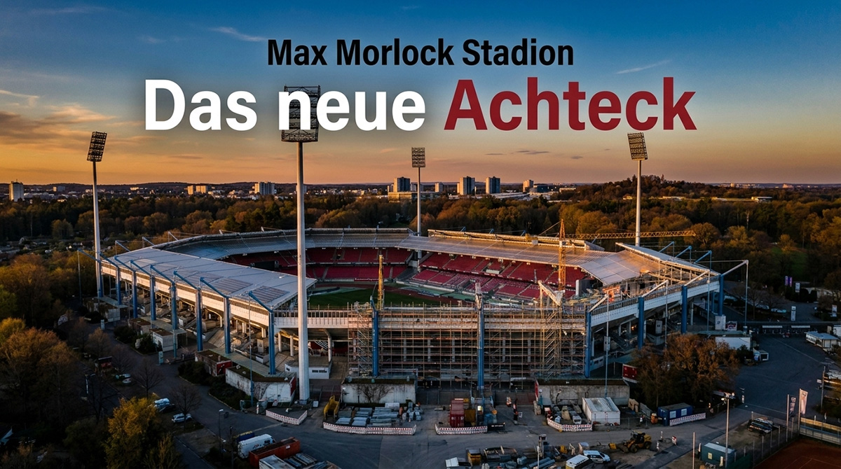Visualisierung des Umbaus des Max-Morlock-Stadions