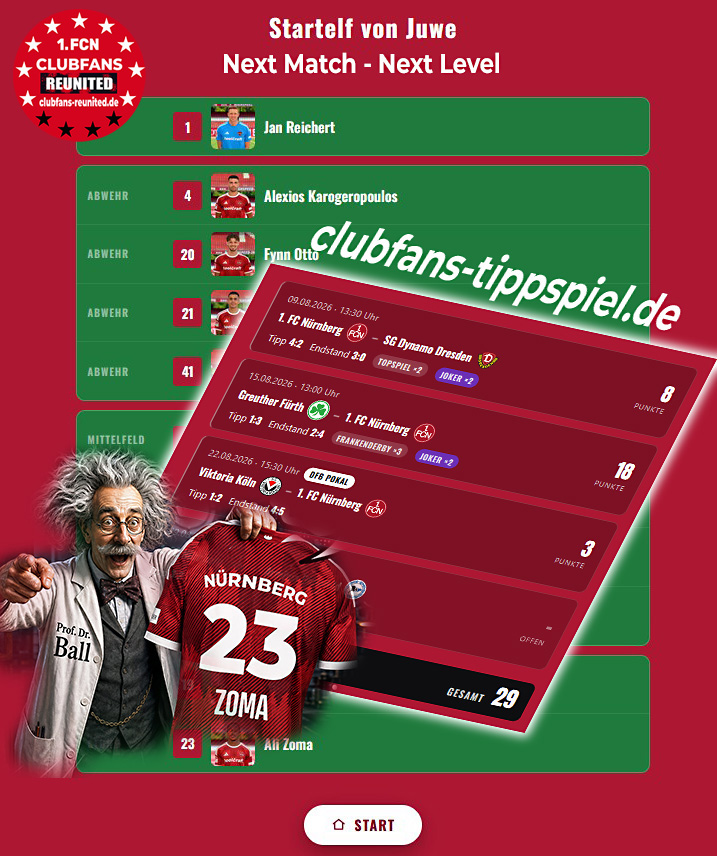 FCN clubfans Tippspiel