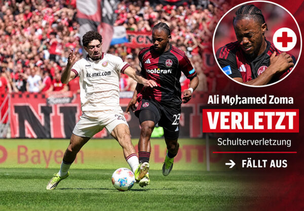 Ali Mohamed Zoma an der Schulter verletzt.
